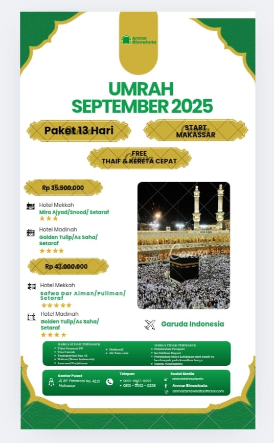 Umrah Reguler September 2025